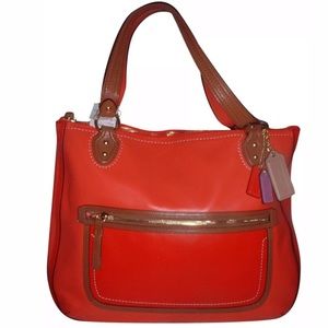 Coach Poppy Vermillion/ Sun Orange Purse